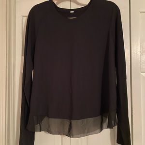 Lululemon Black Quick Pace size 12 Top